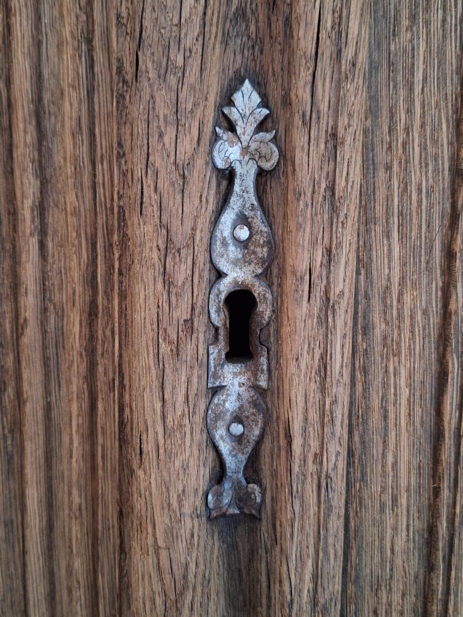 A 17th century massive oak cupboard.