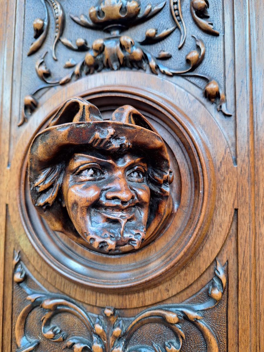 A High quality Renaissance style walnut cabinet.