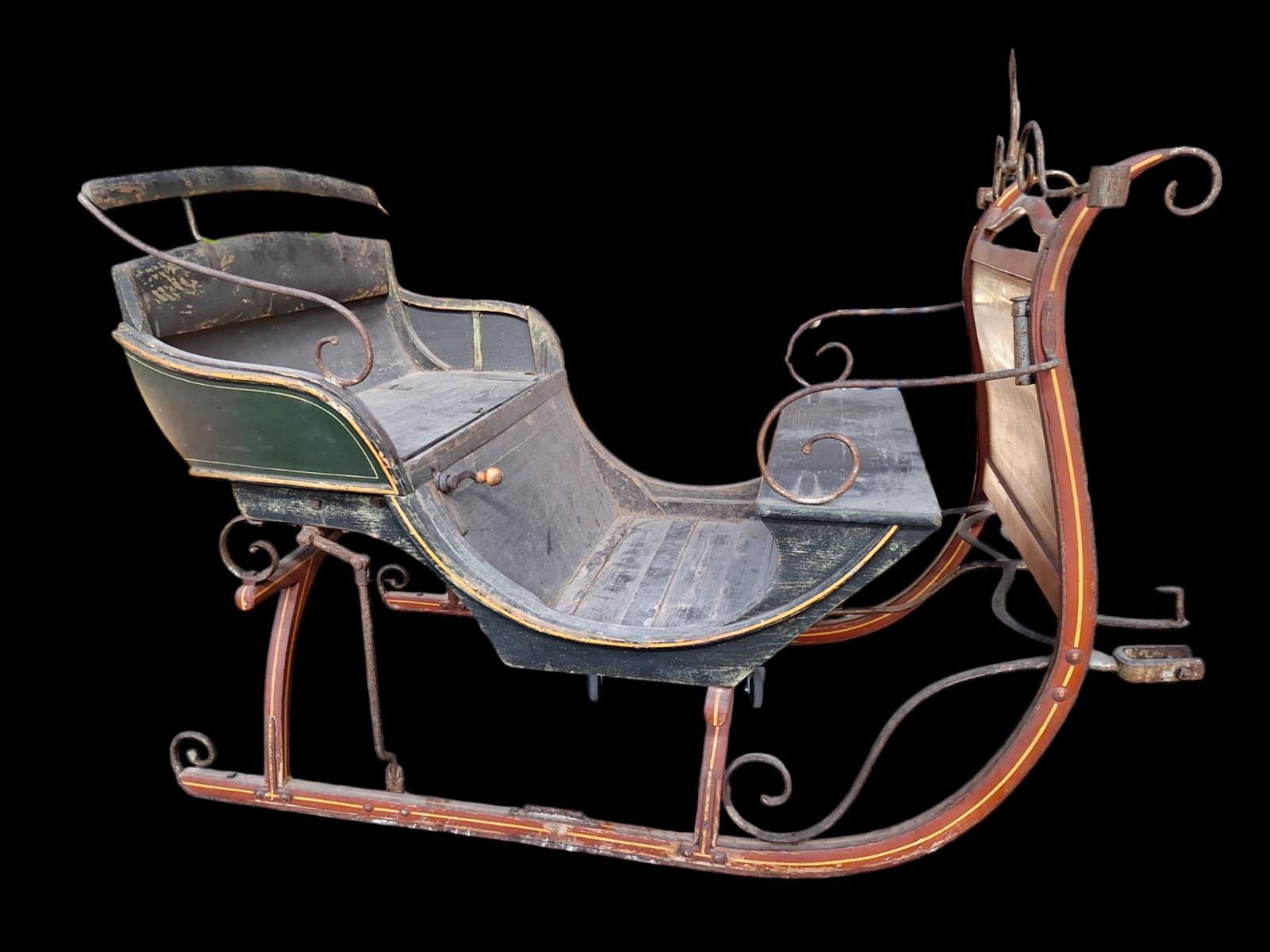 A highly decorative 19th century metal sled.