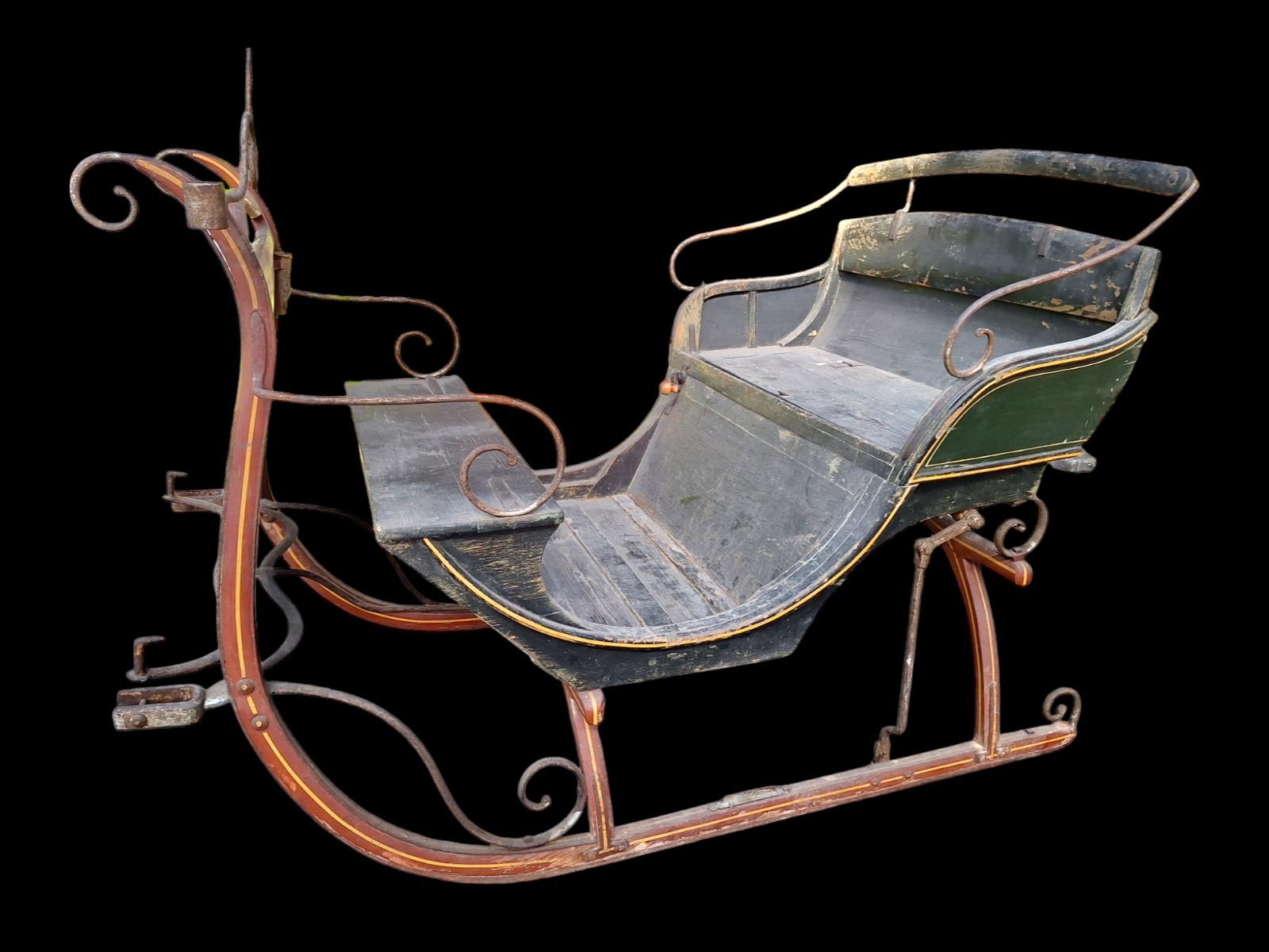 A highly decorative 19th century metal sled.