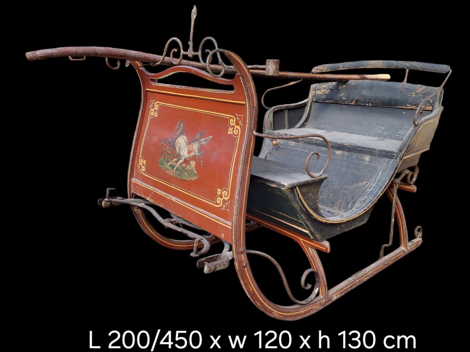 A highly decorative 19th century metal sled.