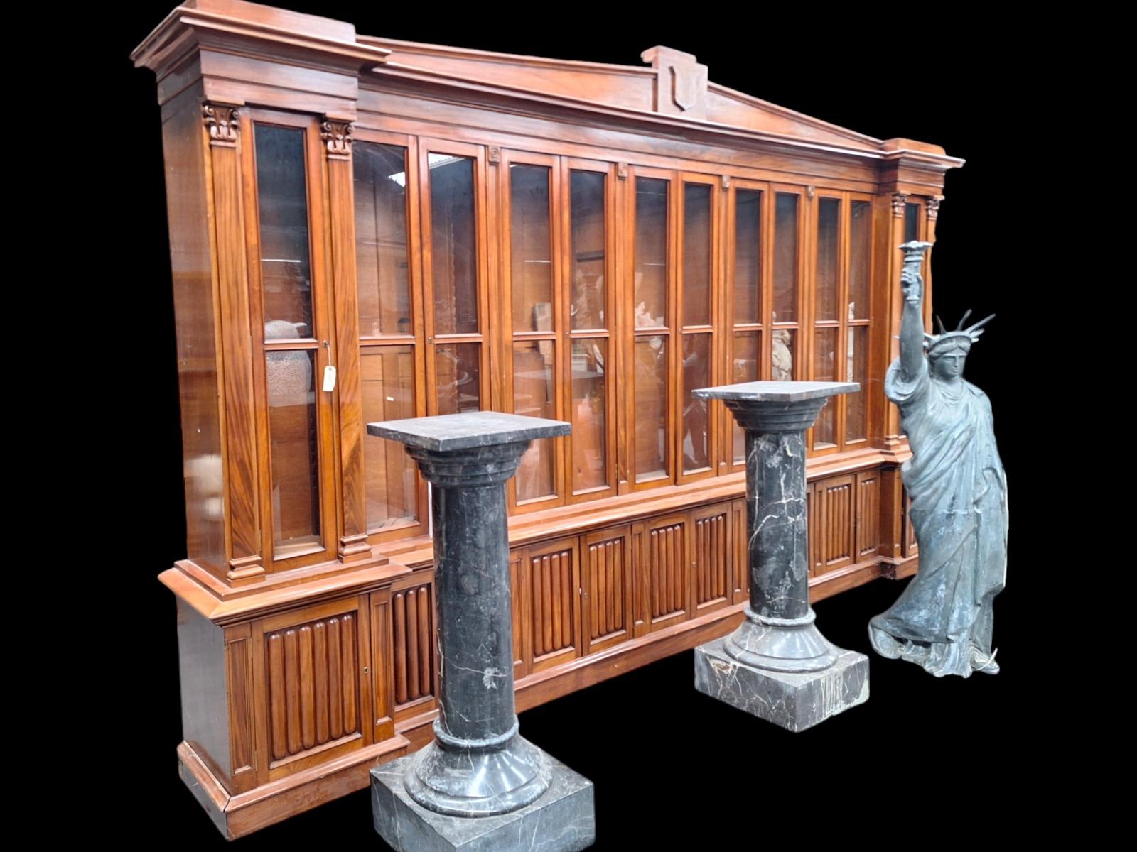 A very impressive and monumental 19 century Irish bookcase in Mahogany.