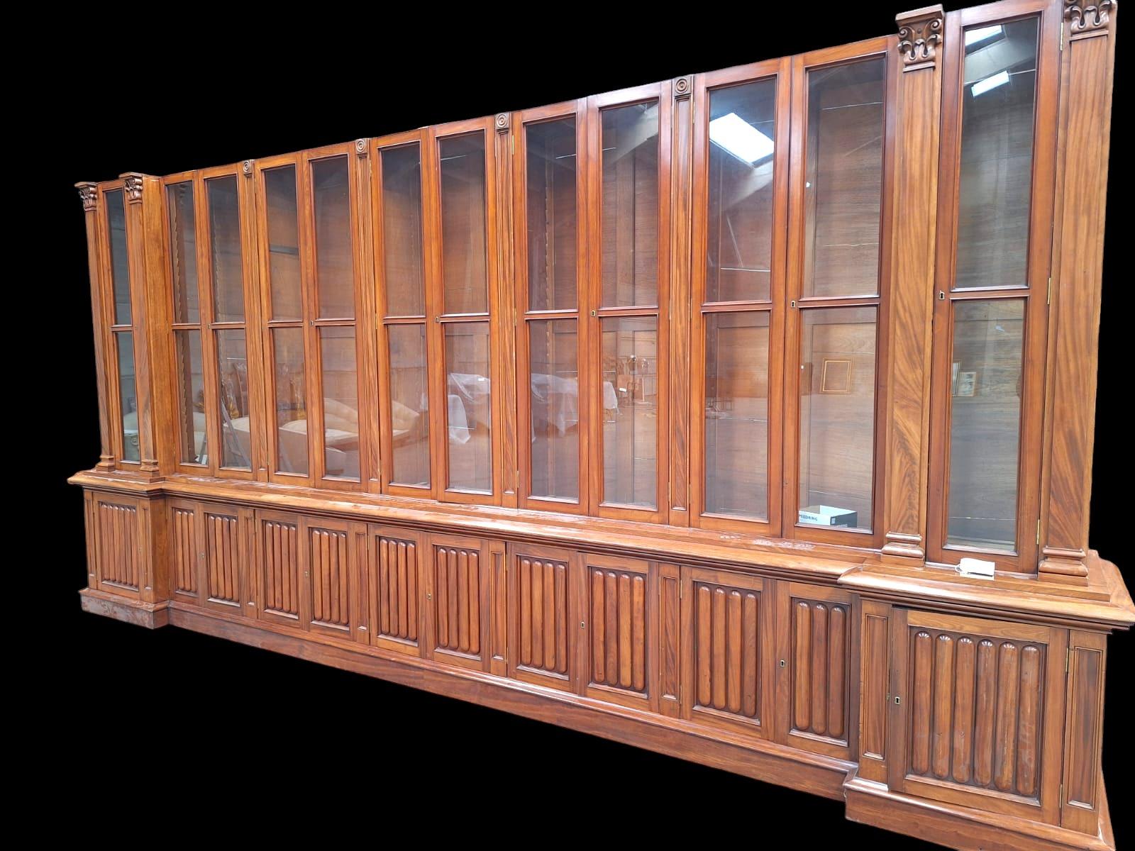 A very impressive and monumental 19 century Irish bookcase in Mahogany.