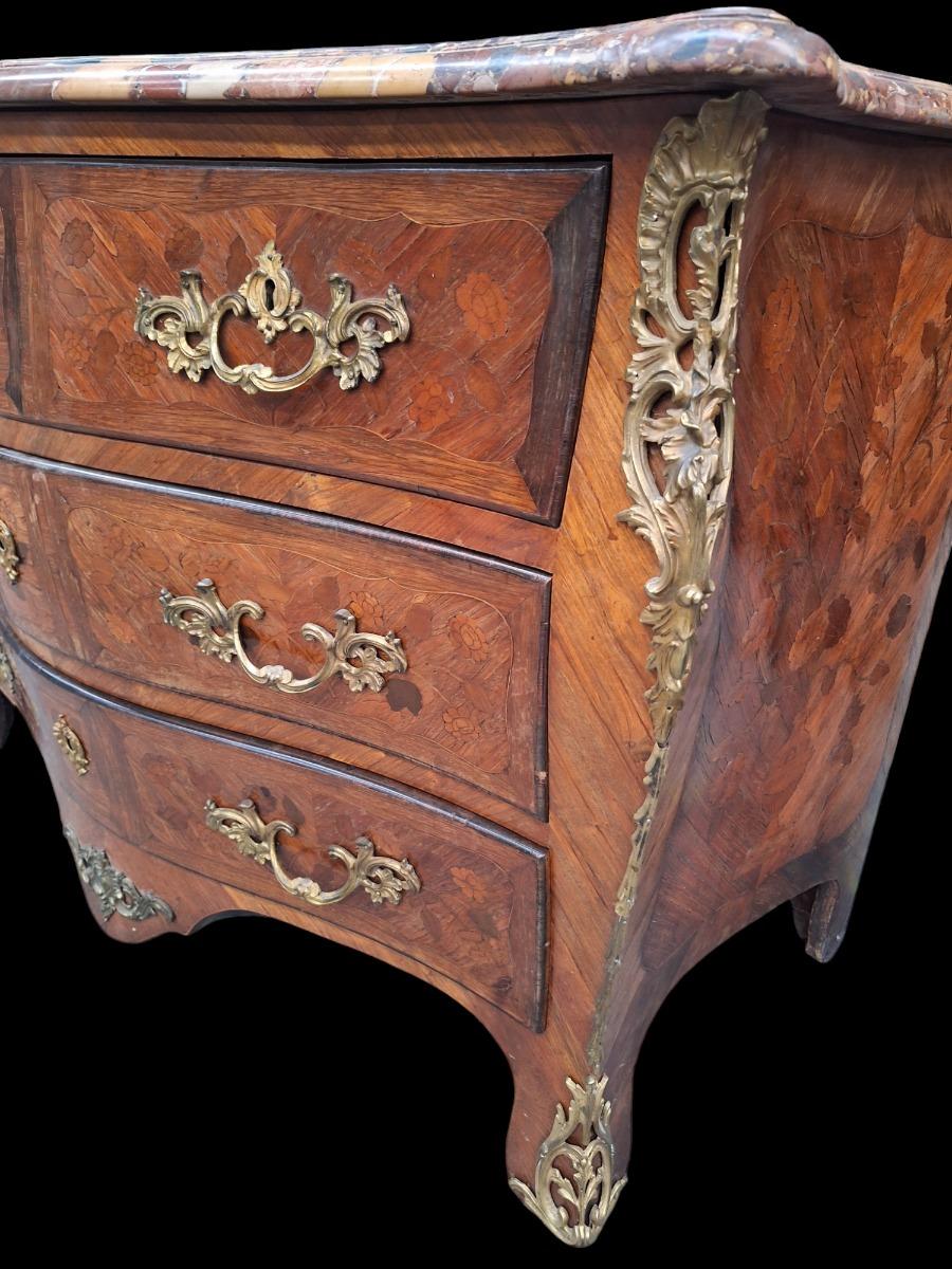  An 18th Century Chest Of Drawers In Marquetry Stamped Joseph Schmitz.