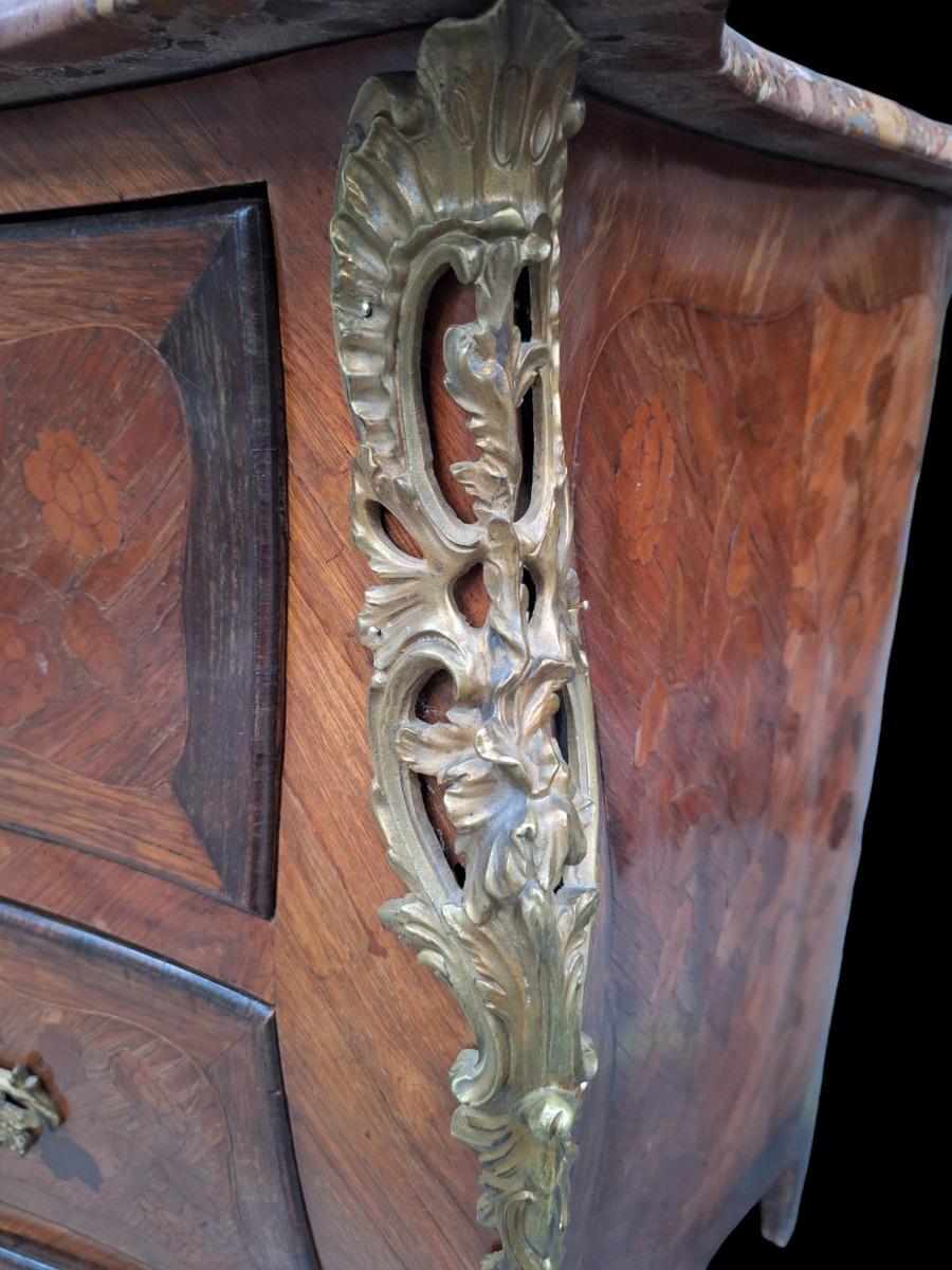  An 18th Century Chest Of Drawers In Marquetry Stamped Joseph Schmitz.