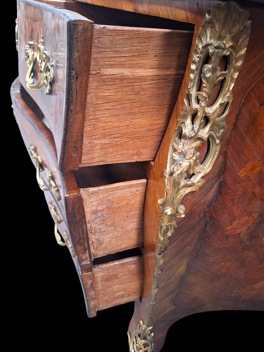  An 18th Century Chest Of Drawers In Marquetry Stamped Joseph Schmitz.