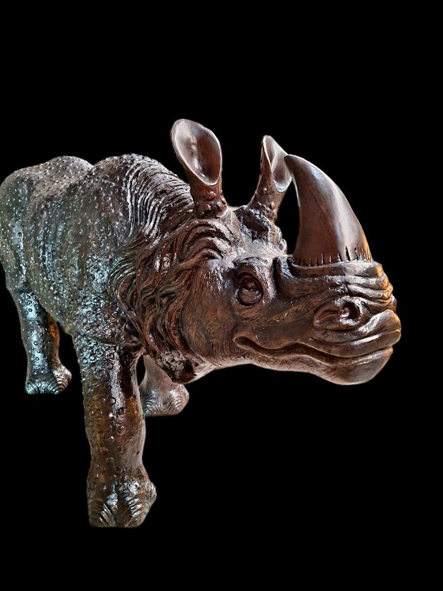 Bronze animal sculpture.