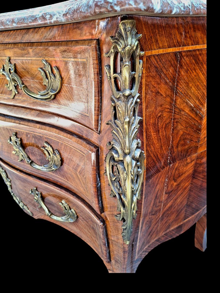 Commode Louis XV style marquetry