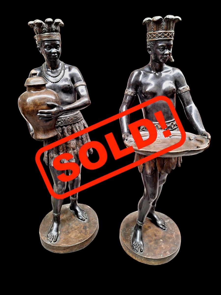 Decorative bronze statues