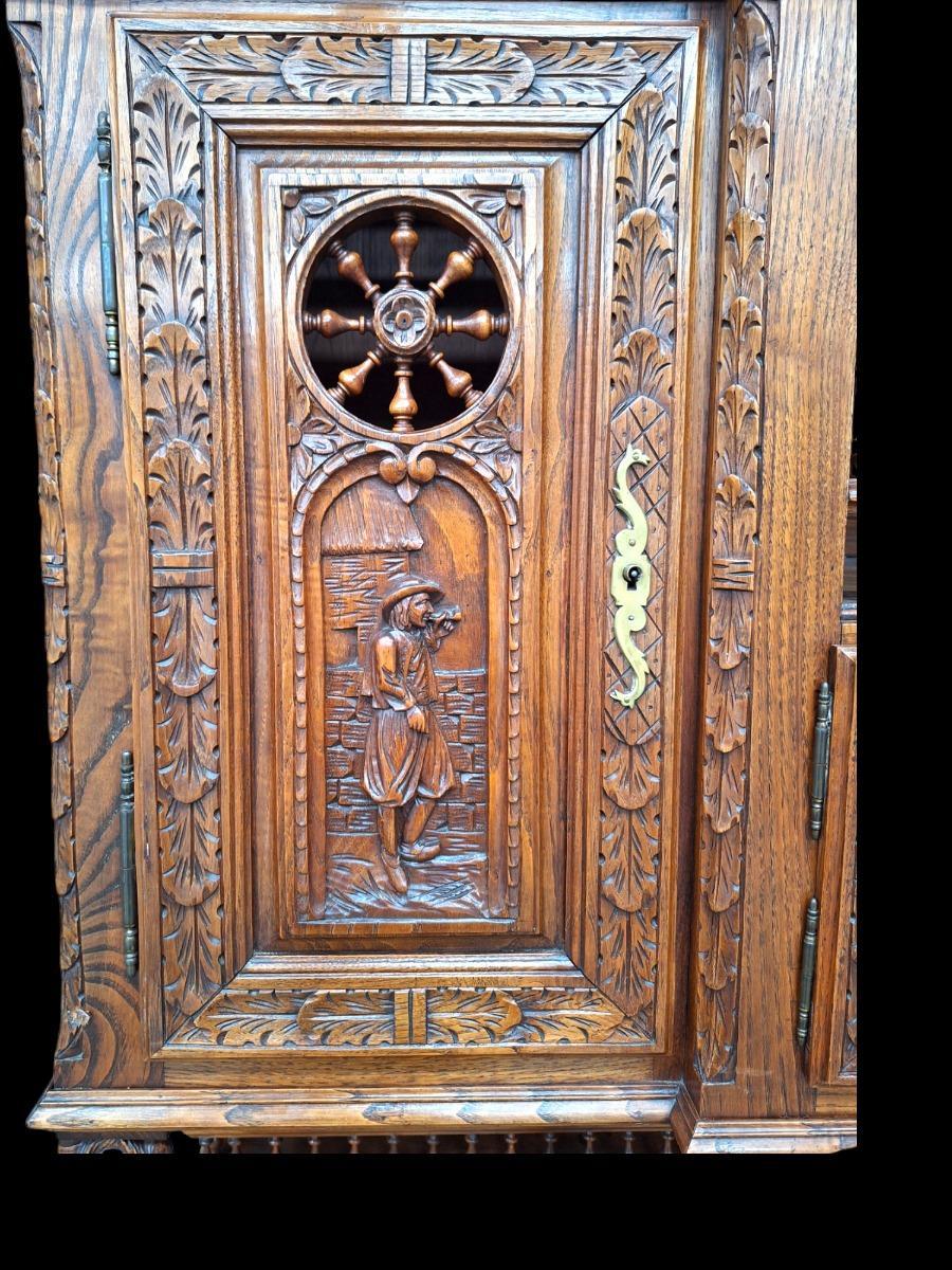 French Breton oak dining suite.