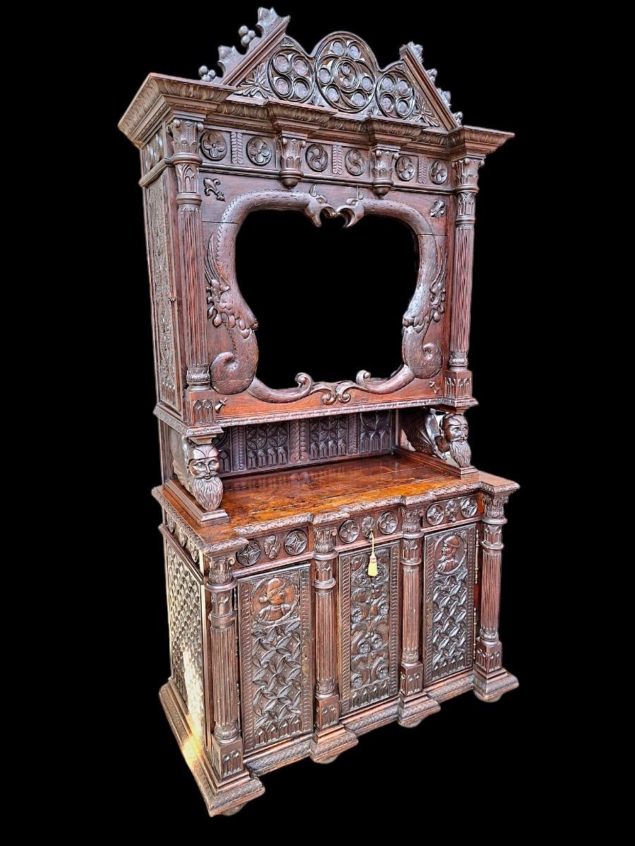 Gothic revival display cabinet