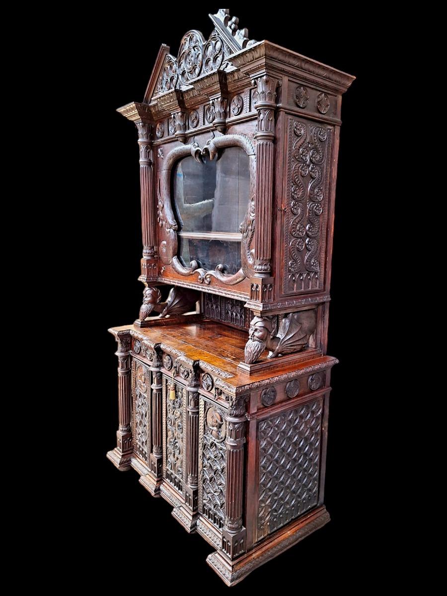 Gothic revival display cabinet