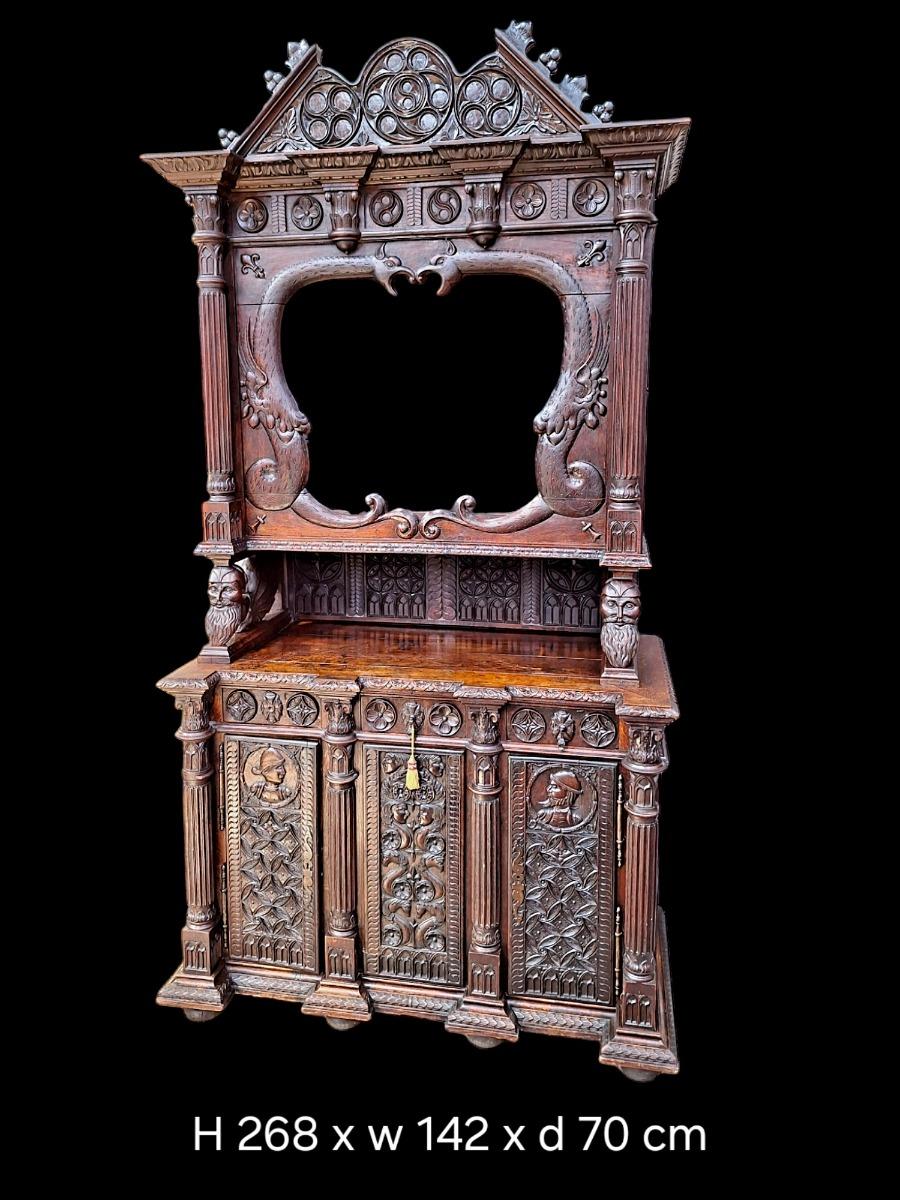 Gothic revival display cabinet