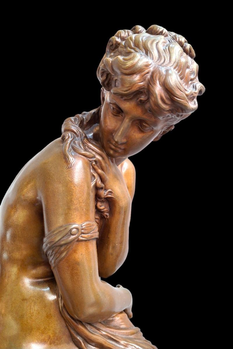 Large patinated bronze Moreau Mathurin