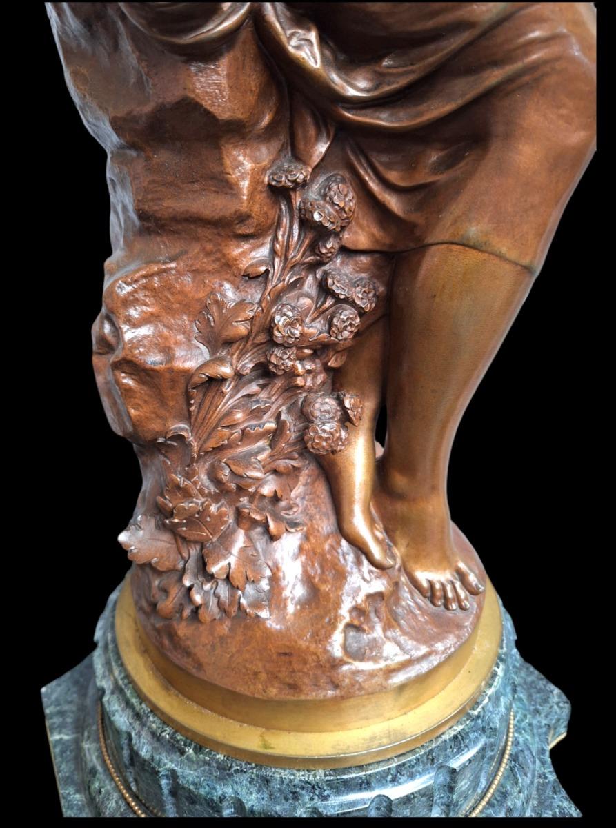 Large patinated bronze Moreau Mathurin