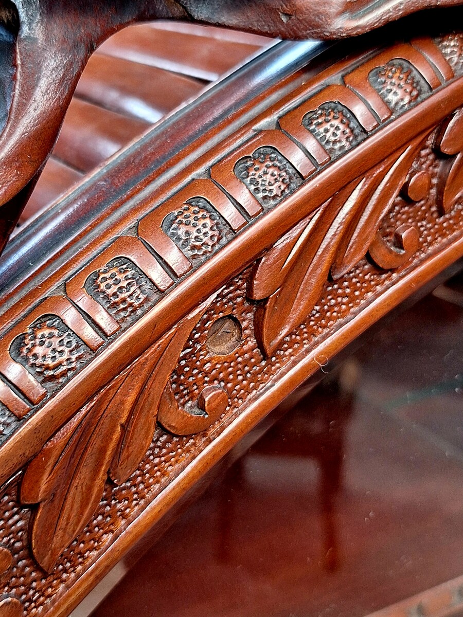 Oriental hardwood display cabinet