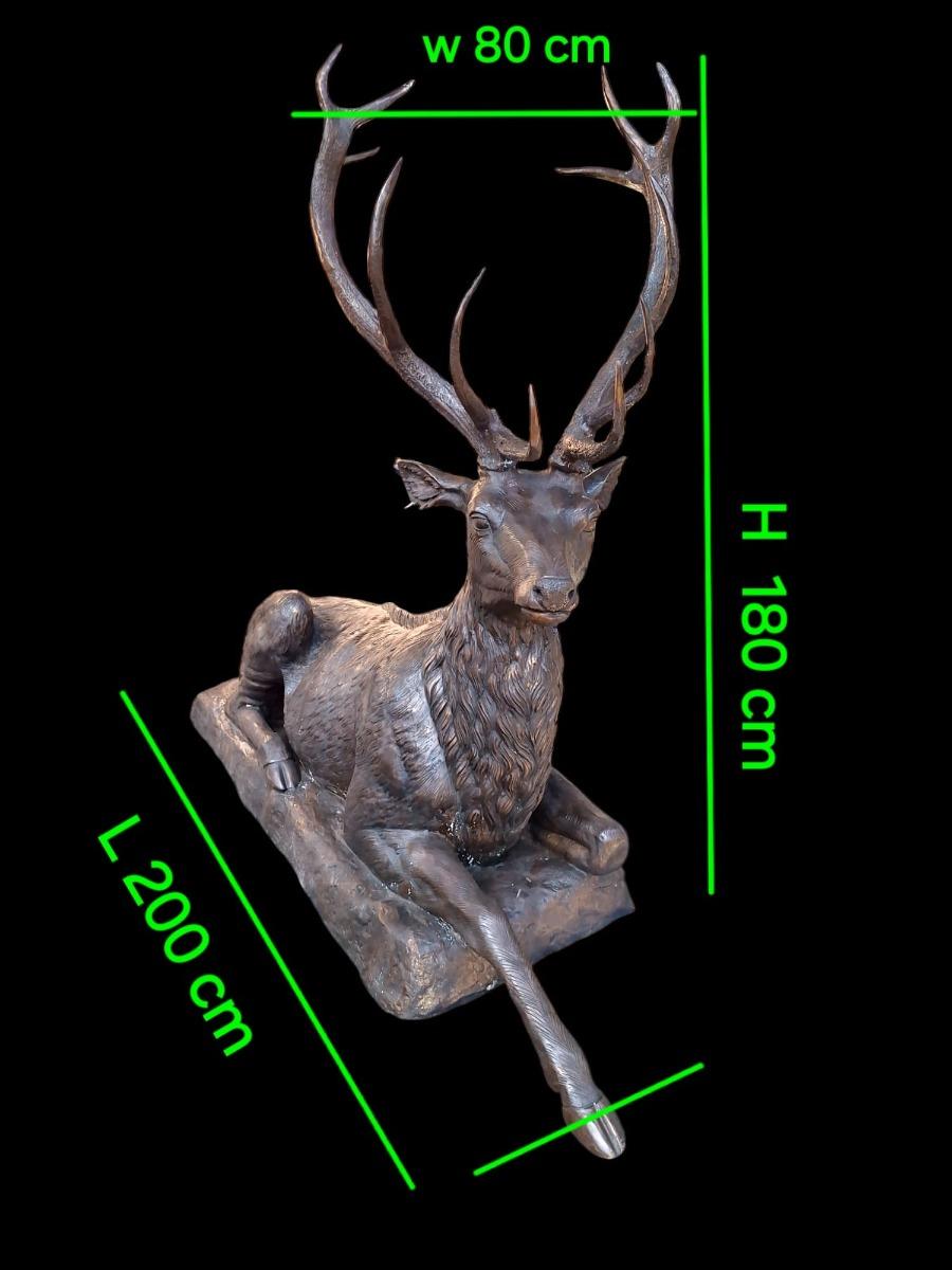 Pair of bronze antlers