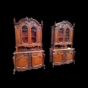 Pair of wallnut cabinets. TOP quality!!