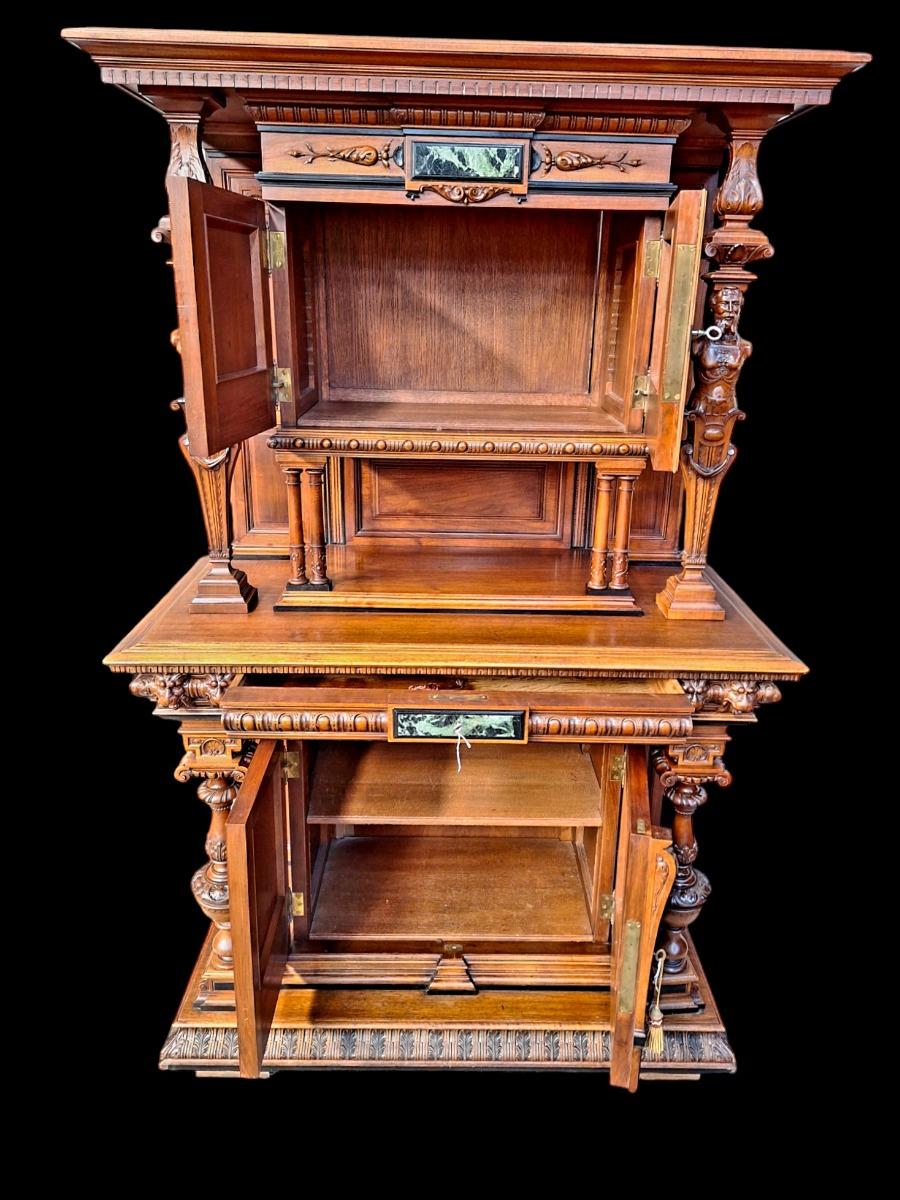 Renaissance style walnut cabinet.