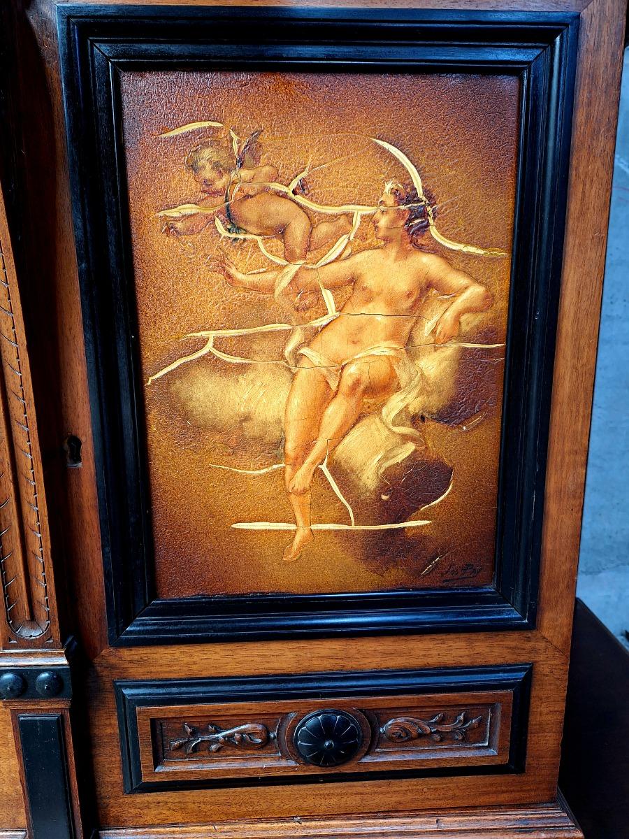 Renaissance style walnut cabinet.